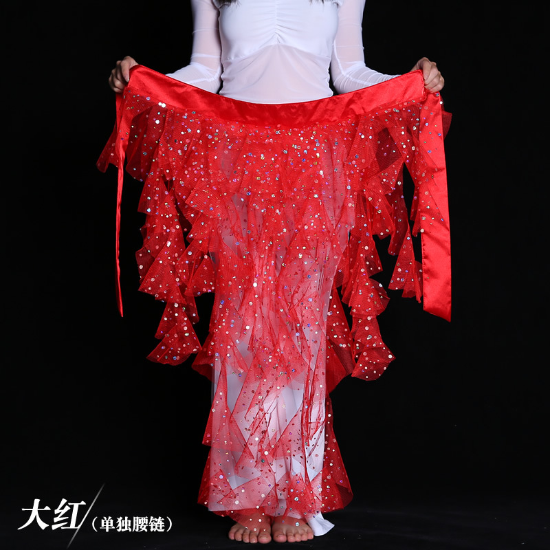 Picture of Belly Dance Highlights Mesh Nine-Tail Fox Belt Waist Chain Waist Charm Egyptian Waist Chain Source Factory