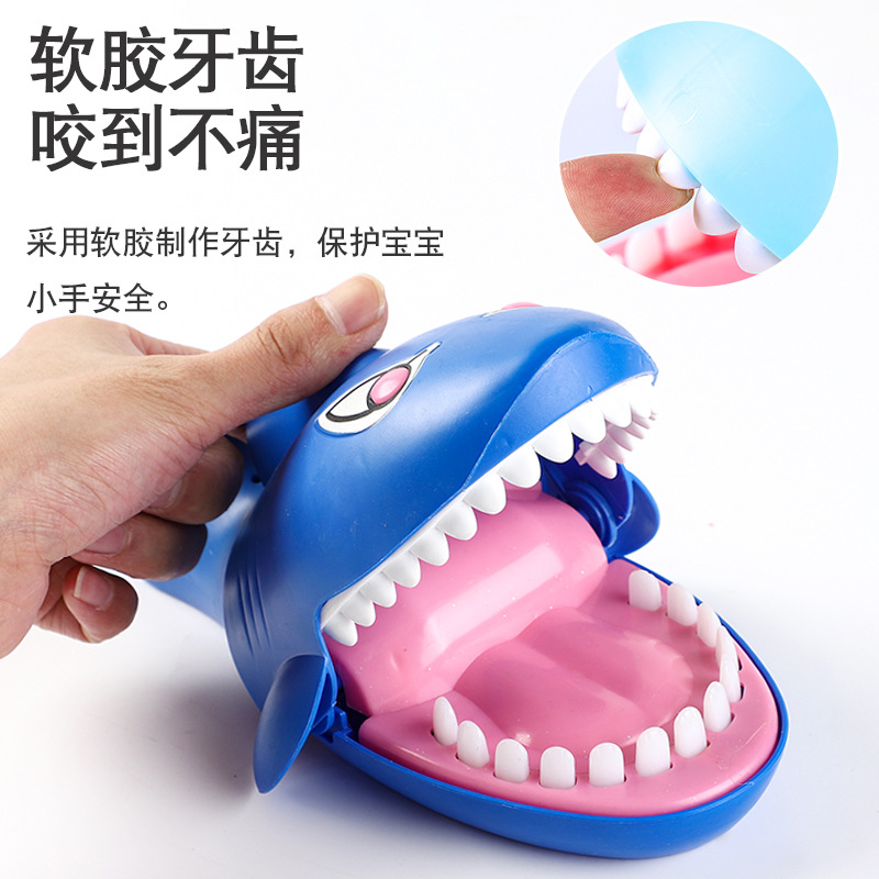 Picture of Large decompression crocodile finger-biting toy teddy man props evil dog hand-biting children's toy shark tooth extraction game