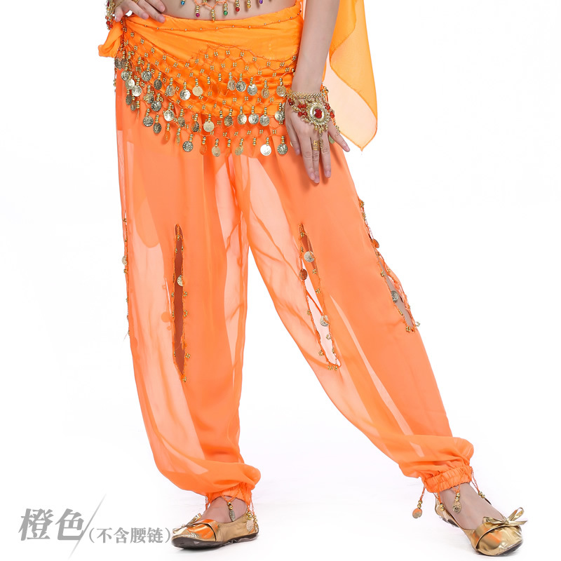 Picture of Dancer coin hanging knickers belly dance performance stage focus super stunning hollow performance dance pants dance pants
