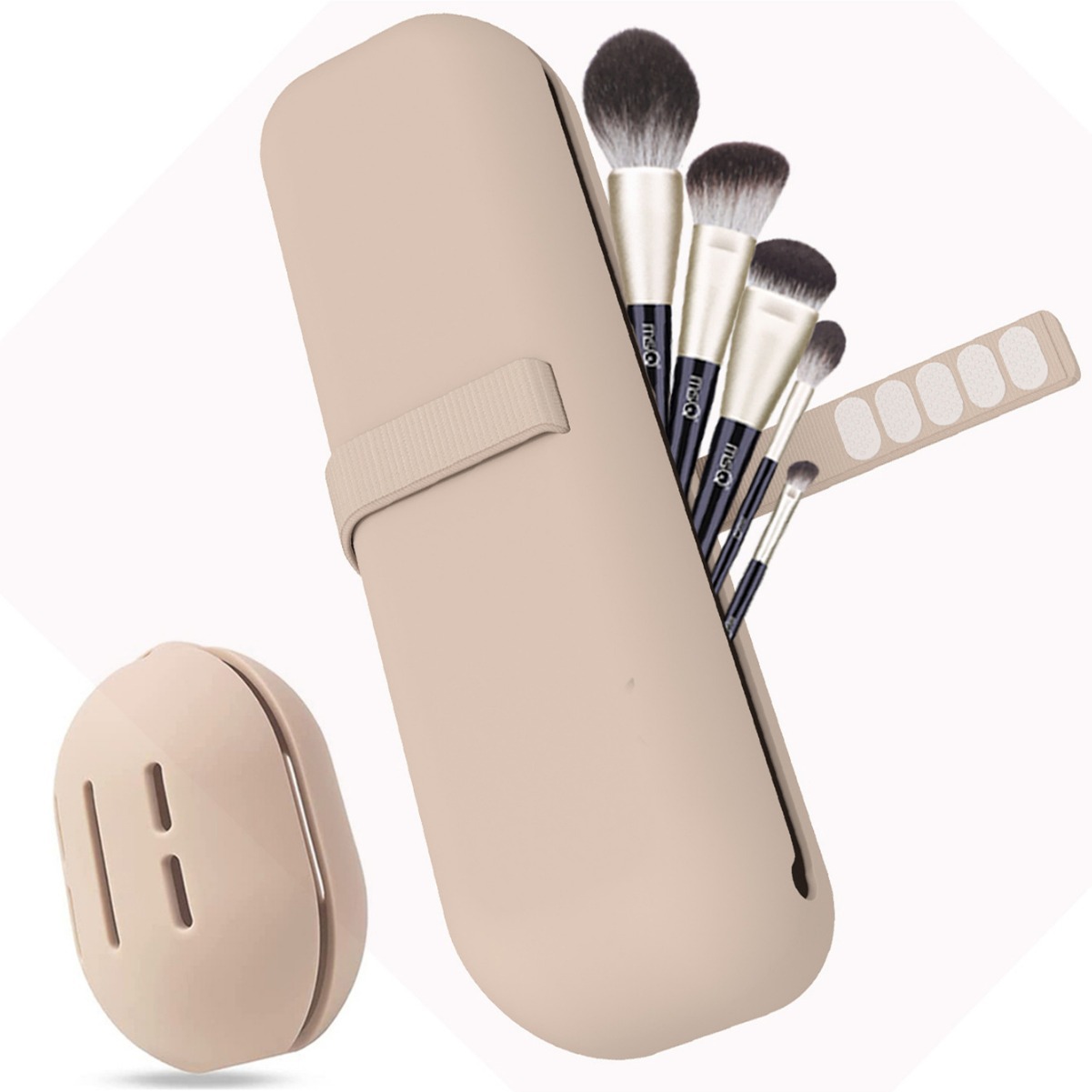 Cross-border Hot Cosmetic Brush Storage Bag Powder Puff Storage Bracket suit