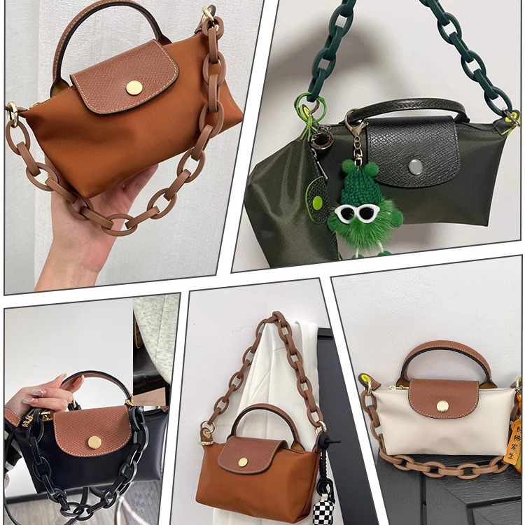 Picture of Craftsmanship Handmade Workshop longcham Evelyn Acrylic Chain Underarm DIY Shoulder Strap Resin Portable Thick Bag Chain