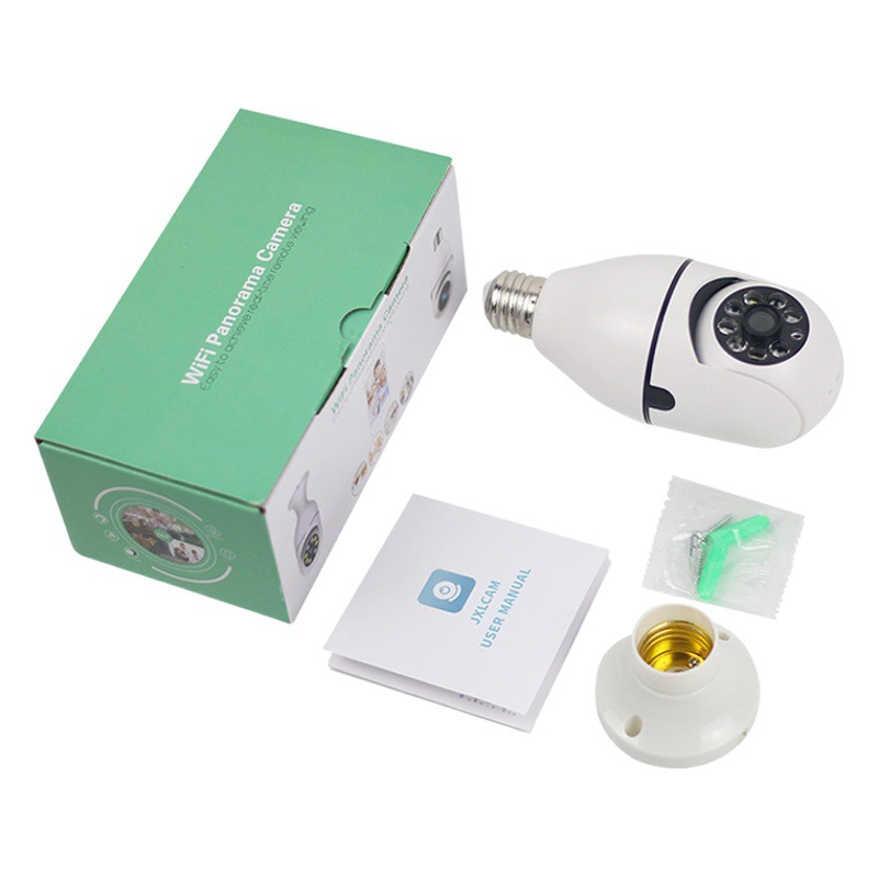 Wireless night vision bulb camera supports 360-degree panoramic intelligent monitoring to protect home HD cameras