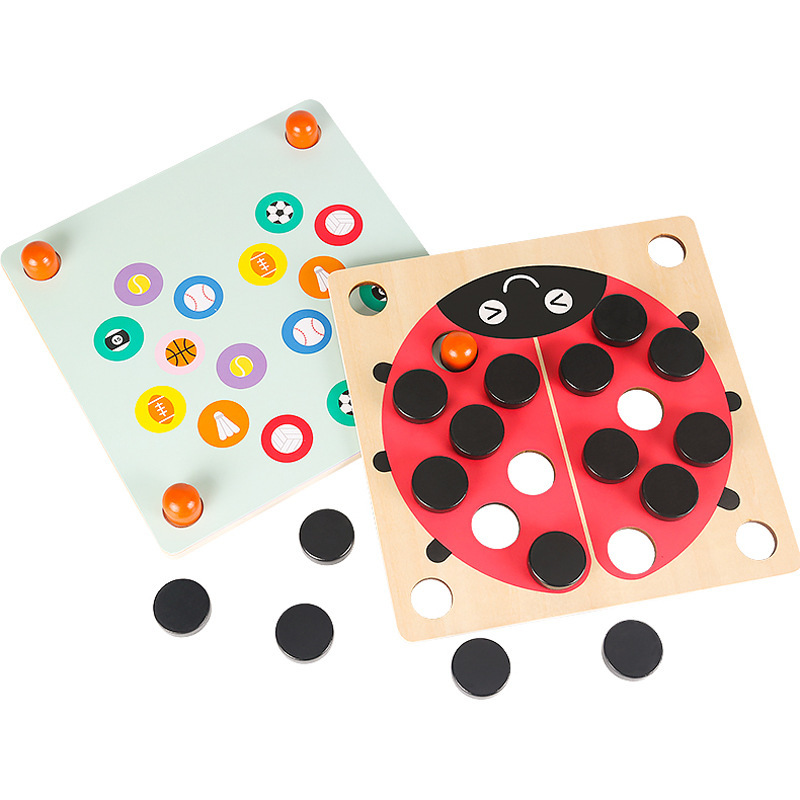 Picture of Beetle memory chess 3-6 years old concentration logical thinking training puzzle parent-child desktop game wooden toys