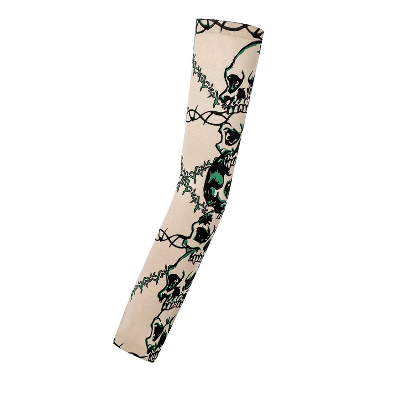 Picture of Outdoor Sleeve Tattoo Sleeve Seamless Men's and Women's Flower Arm Riding Sunscreen Sleeve Tattoo Arm Gifts