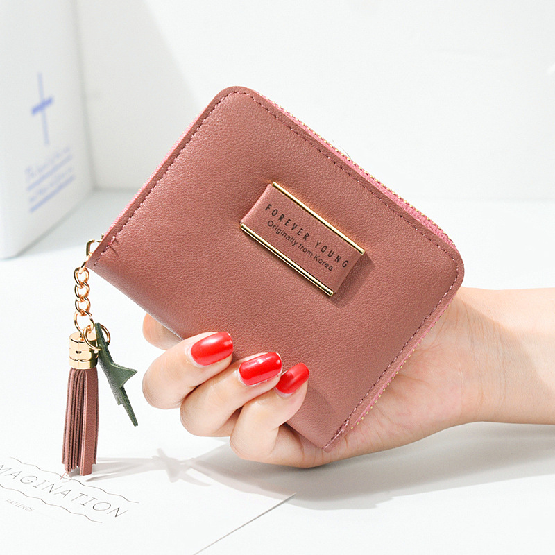 Picture of Hot Selling Korean Style Fresh Women's Bag Wallet Short Simple New Product Zipper Wallet Female Student Fashion Coin Purse Leather Bag