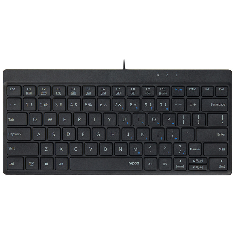 Picture of Rapoo Nk8000 Industrial Keyboard Crater Chocolate 1.8m Wire USB Keyboard Office Laptop