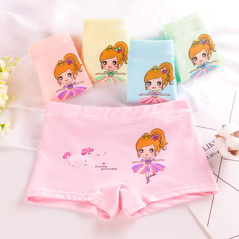 Picture of Children's underwear girls children boxer underwear small and medium-sized children's female baby underwear shuttle cotton underwear a generation of hair