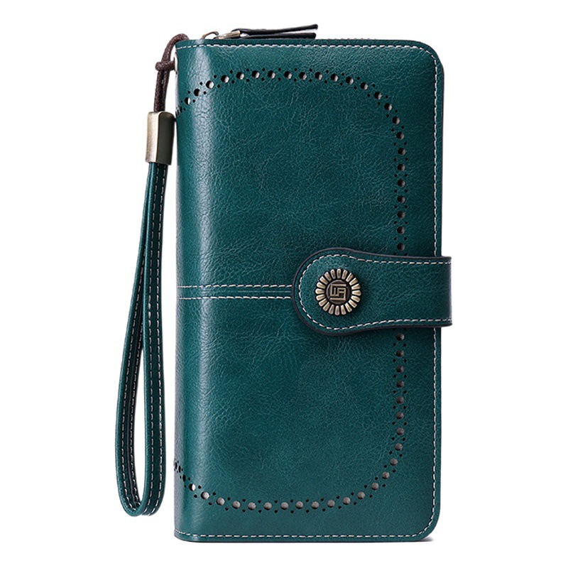 Cross-border new RFID anti-magnetic wallet long zipper women's wallet wallet European and American new large capacity clutch