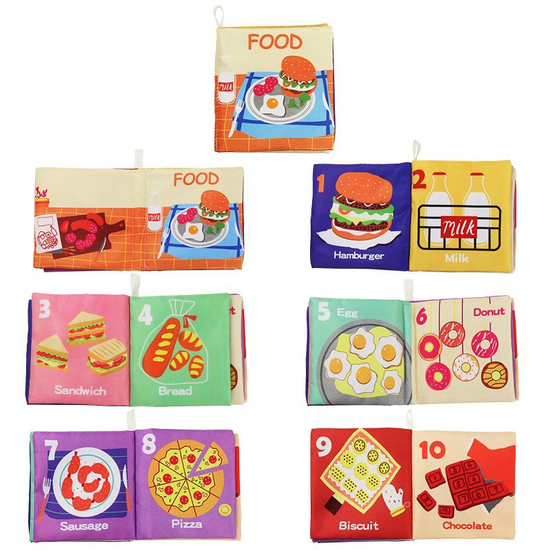 Picture of 34 cross-border newborn early education Enlightenment baby baby cloth book ringing paper BB whistle tear not to rot three-dimensional cloth book