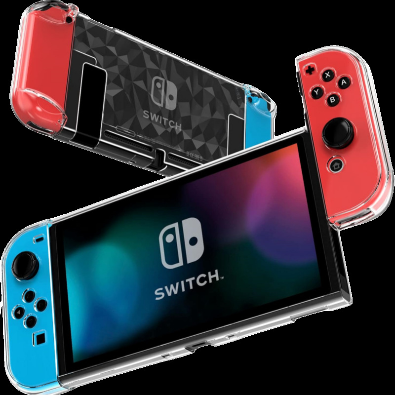 Picture of Suitable for Nintendo Switch Crystal Case Protective Case ns Game Machine Transparent PC Hard Case Protective Stone Pattern