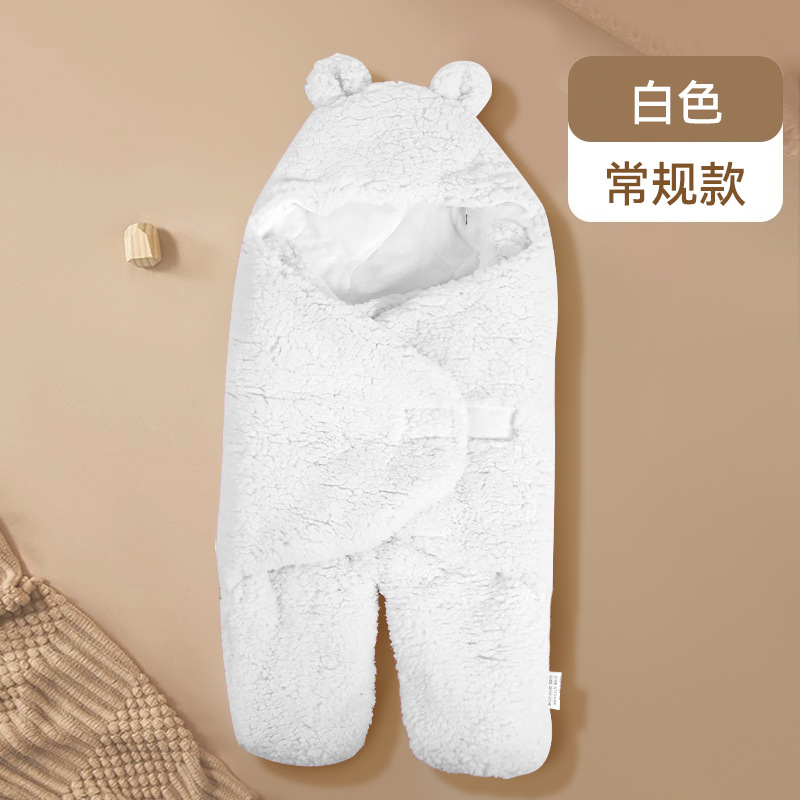 Picture of Baby Sleeping Bag Baby Going Out in Winter Swaddling Newborn Split Swaddling with Velvet Warm Cushion