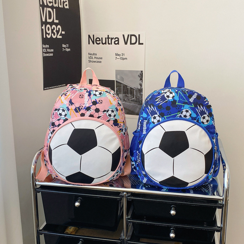 Children's Trendy Backpack 2024 Boys and Girls Fashion Football Outdoor Casual Backpack Kindergarten Baby Schoolbag