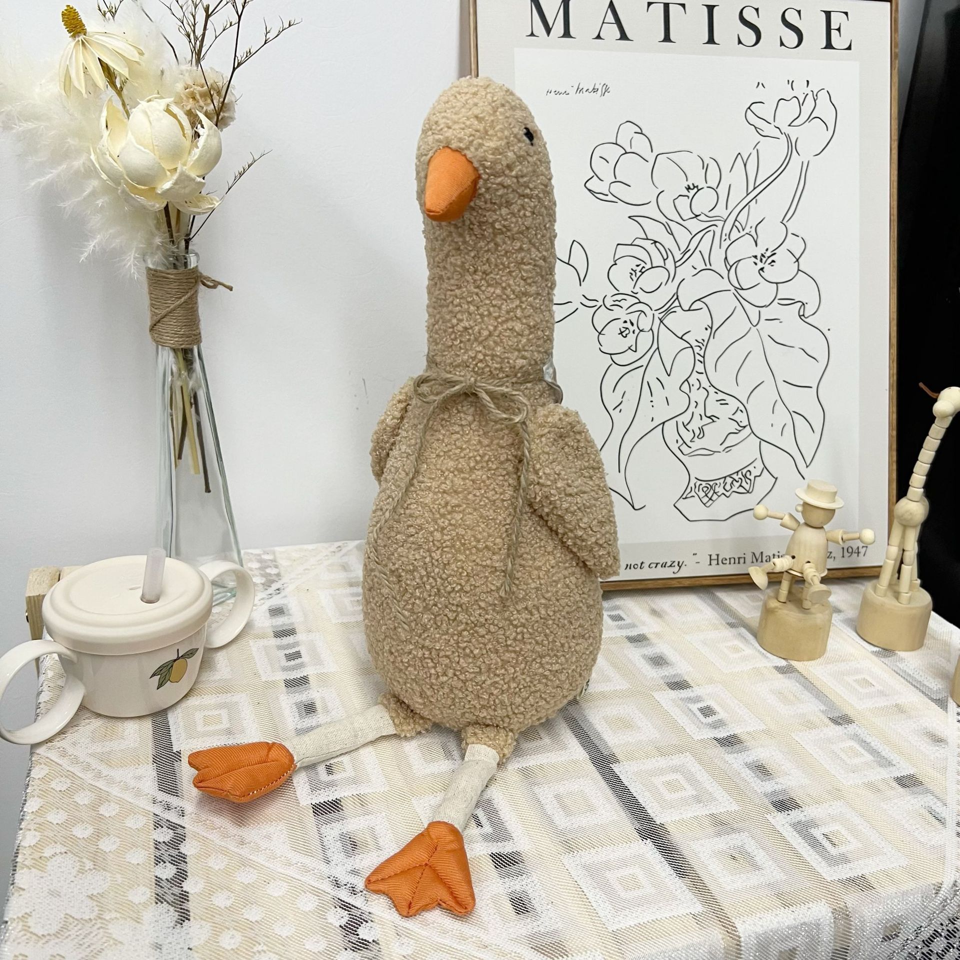 Picture of Nordic Ins Style Chicken Plush Toy Comfort Doll Cute Sleeping Toy Zodiac Chicken Baby Gift