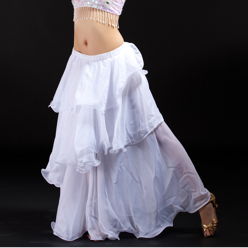 Picture of Dancer spiral skirt chiffon cake skirt belly dance light elegant skirt source factory primary source