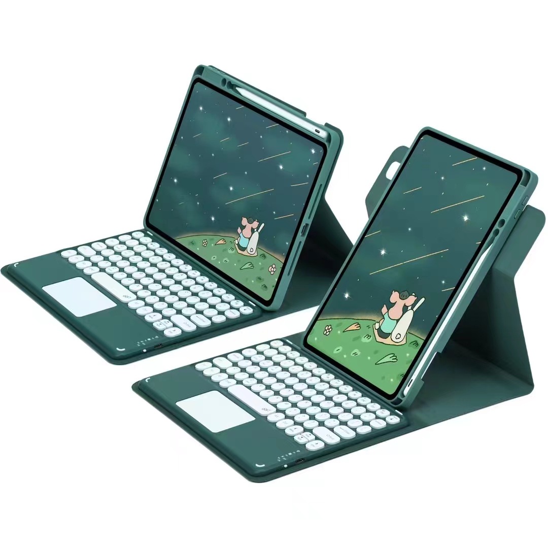 Picture of For iPad10.2 protective cover 10 generation acrylic rotating magnetic Bluetooth keyboard protective cover 10.9 pen slot