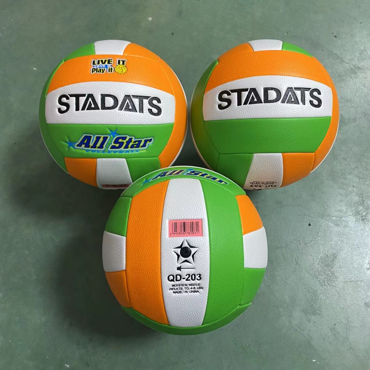 genuine goods No.5 Volleyball Green Orange White 2827 High Foam Senior High School Entrance Examination Professional Standard Soft Volleyball for Competition