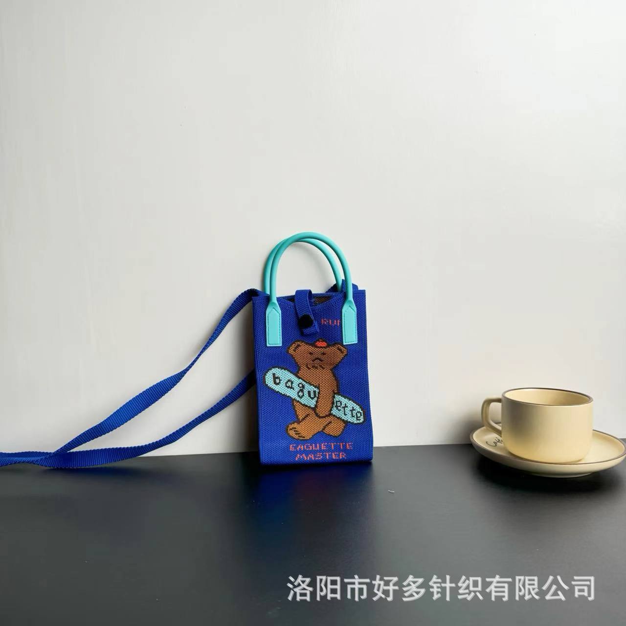 Picture of Advanced Sense Ins Mobile Phone Bag New Cartoon Knitted Bag Dopamine Niche All-match Crossbody Shoulder Bag Handbag