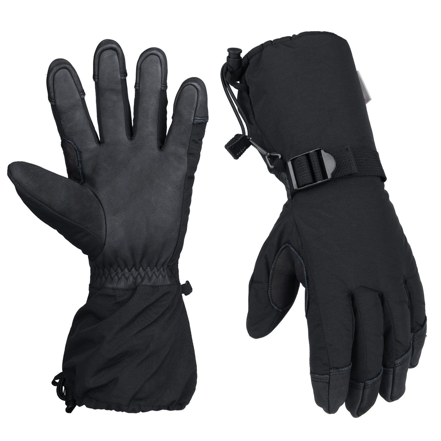 Picture of Outdoor Ski Gloves Winter Sports Five-Finger Windproof Finger Snow Shoveling Running Mountaineering Warm Gloves Long Braised Gloves