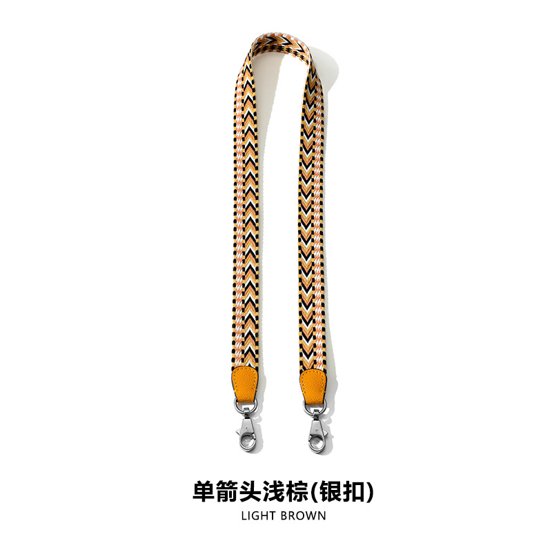 Picture of MHS-F-33 Single Arrow Pattern Wide Shoulder Strap with Litchi Pattern Strap High-end Canvas Patchwork Bag Shoulder Strap Accessories