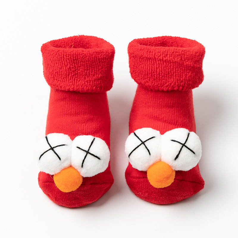 Picture of Newborn baby baby terry socks autumn and winter thick non-slip Christmas socks toddler red floor socks wholesale