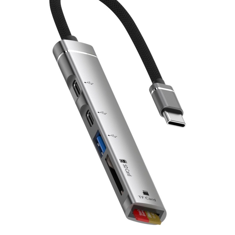 5-in-1 Usb-C Extended USB Hub Card Reader Suitable for Huawei Typec Interface to Usbtf Card Sd Memory Card