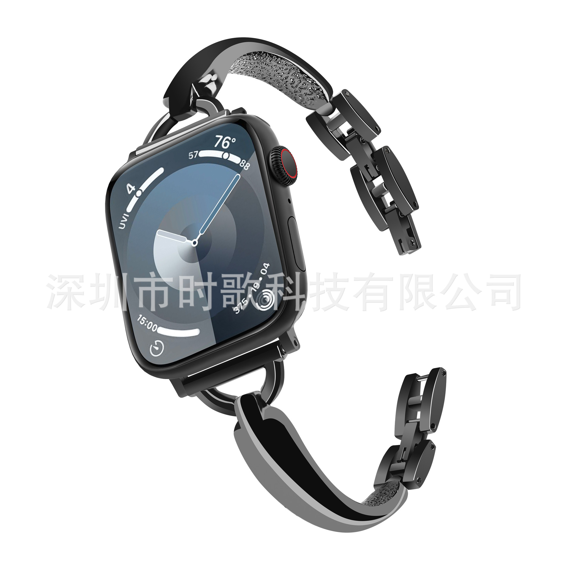 Picture of For Apple Watch Strap Small Man Waist Steel Strap applewatchS10 Generation 9 Curved Metal Thin Strap Wholesale
