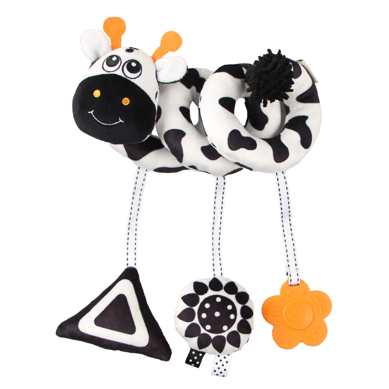 Picture of Baby Black and White Crib Wrap Toy 0-6 Months Baby Stroller Pendant Newborn Bedside Bed Hanging