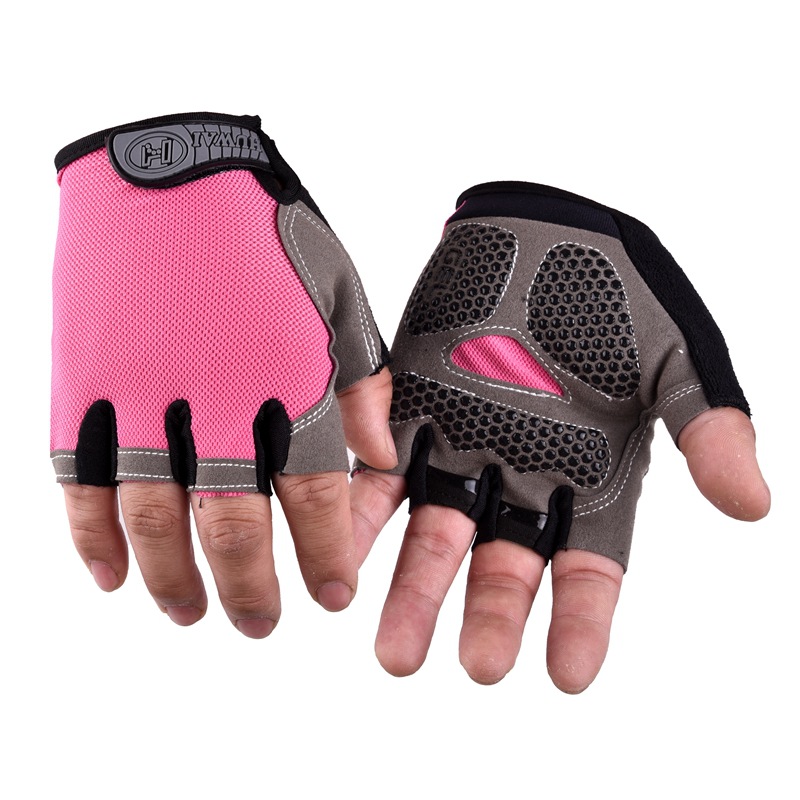 Picture of Half-finger outdoor sports cycling gloves for men and women mountaineering fitness yoga driving shock-absorbing non-slip open-finger breathable gloves