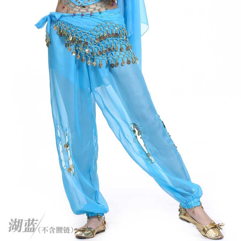 Picture of Dancer coin hanging knickers belly dance performance stage focus super stunning hollow performance dance pants dance pants