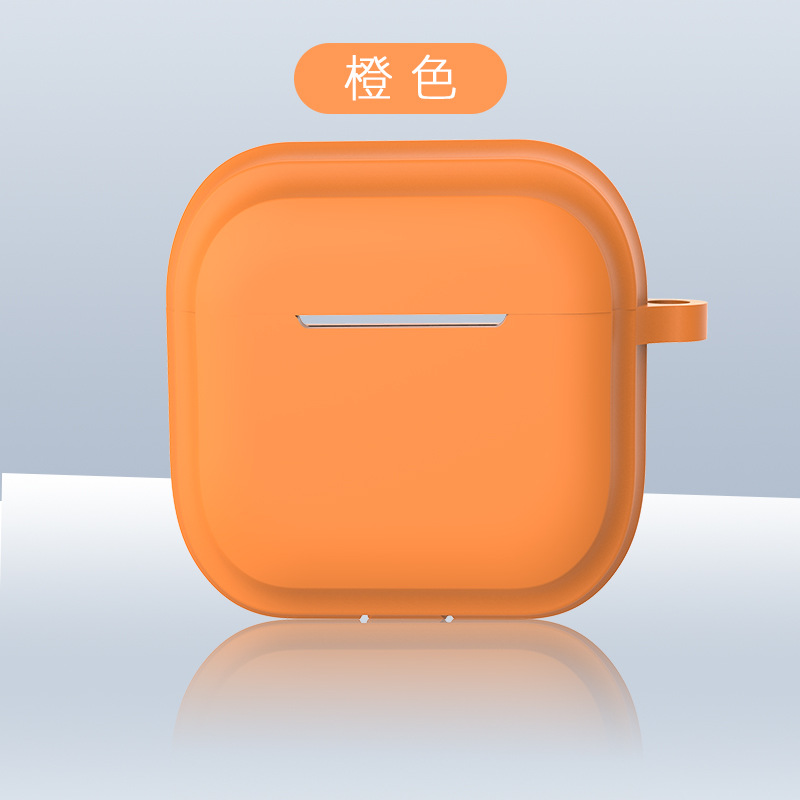 Picture of Simple Pure Color Belt Pendant Suitable for Airpods4 Protective Case Apple 1/2 Silicone Headphone Case with Lanyard Source