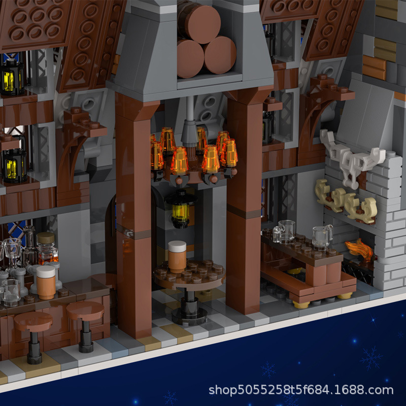 Picture of MOC block compatible Lego set Harry Potter architecture 58042 Hogsmeade village three broom bar