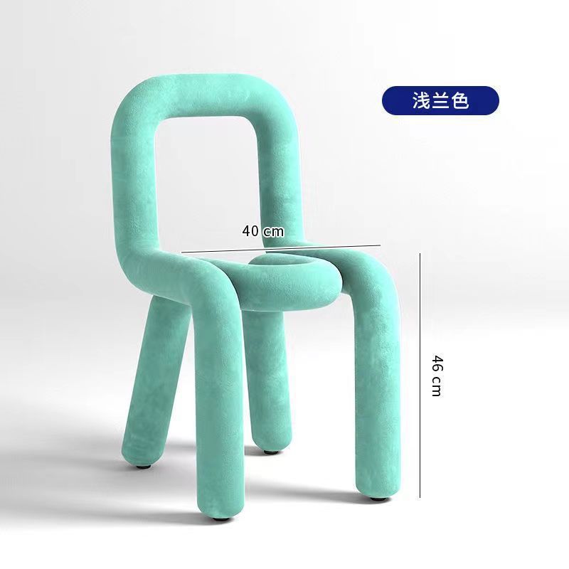 Picture of Unique Dining Chair Creative Comfortable Coffee Shop Studio Styling Manicure Stool Internet Celebrity Chair with Backrest Internet Celebrity Model