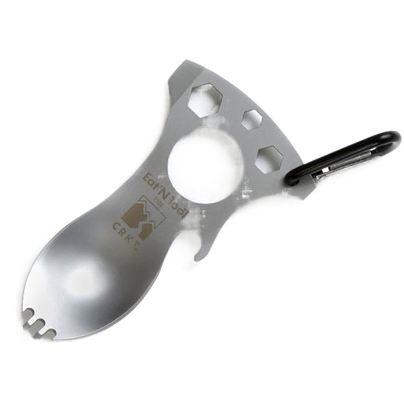 Outdoor Portable Tools Camping Equipment Outdoor Multifunctional Emergency Stainless Steel Spoon Fork Bottle Opener Wrench