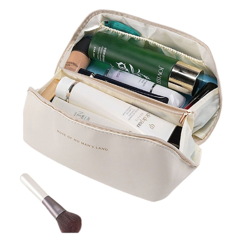 Cross-border High Quality PU Leather Cloud Pillow Cosmetic Bag Large Capacity Portable Cosmetic Case Travel Wash Bag Portable