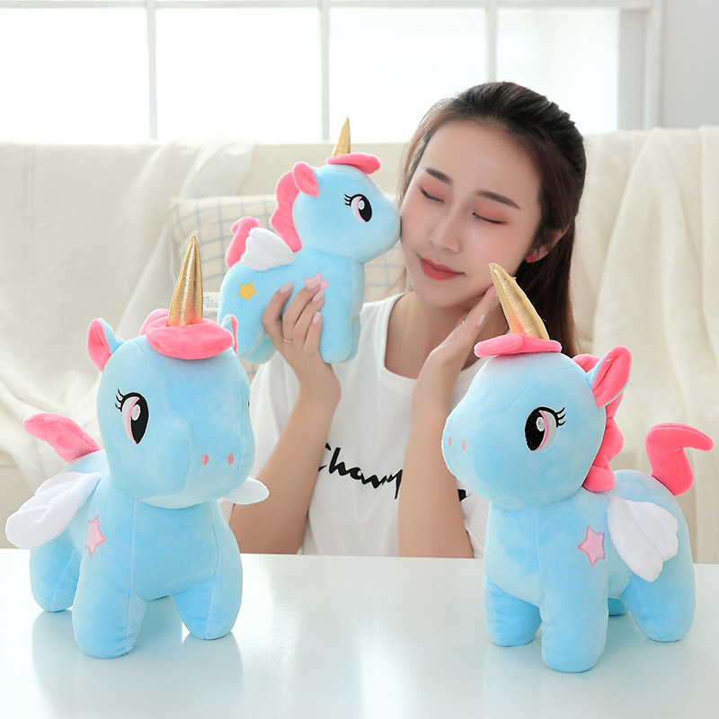 Picture of Angel Unicorn Doll Pony Plush Toy Girl's Heart Doll Lie-Lie Pillow ins Cyber Celebrity Doll