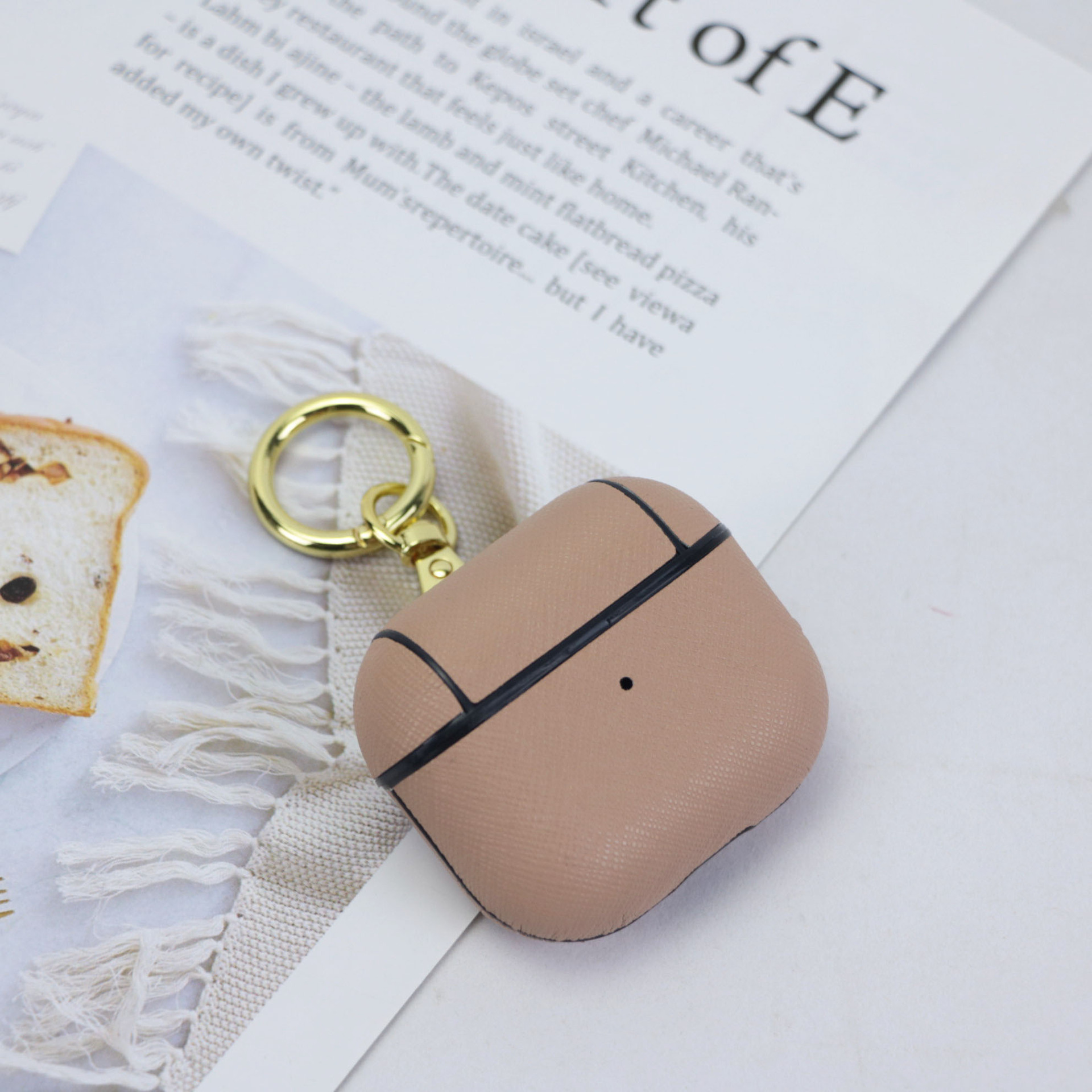 Picture of Leather Airpods 1/2/3 Pro Wireless Bluetooth Earphone Case Anti-drop Keychain Portable Hot Selling