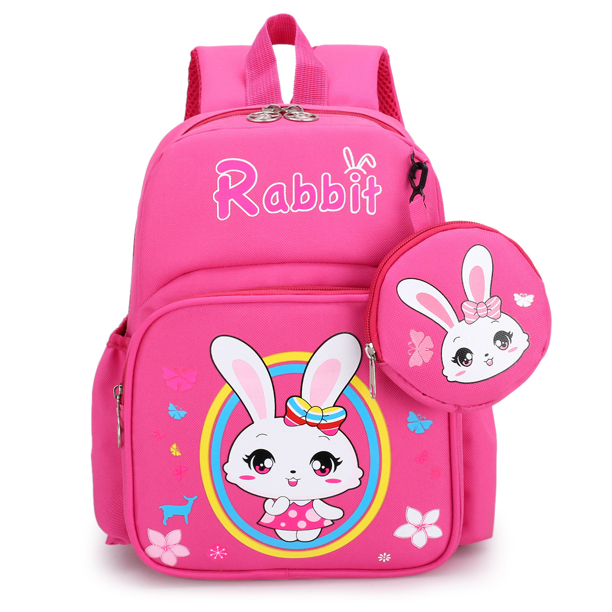 Picture of Pupils' Bag with Coin Purse Children's Printed Schoolbag Cute Cartoon Children's Ridge Protection Schoolbag