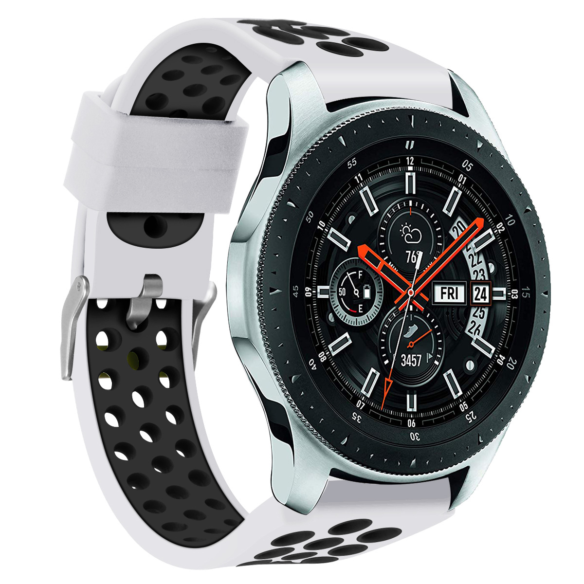 Picture of Suitable for Samsung Watch Strap Sm-R800 Official Same Watch 1St Generation 22mm Huawei Universal Two-Color Silicone Strap
