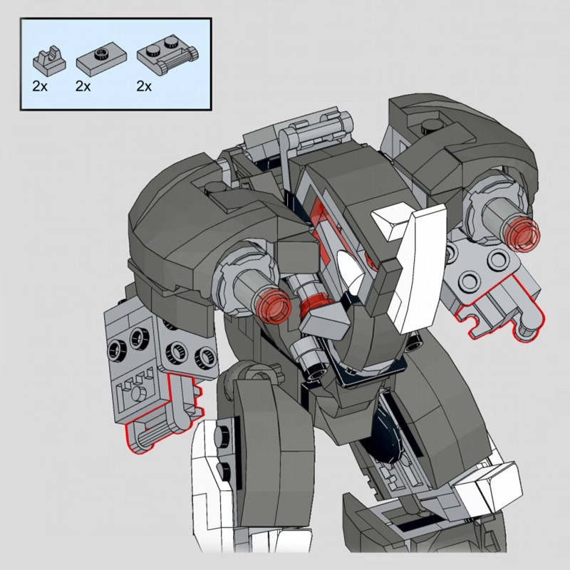 Picture of Domestic Building blocks compatible with Lego MOC Star Wars series rhinoceros Mech assembly robot intelligence suit Model Male