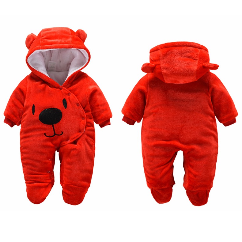 Picture of Baby's jumpsuit short-sleeved autumn and winter clothes winter thickened baby's climbing suit for boys and girls