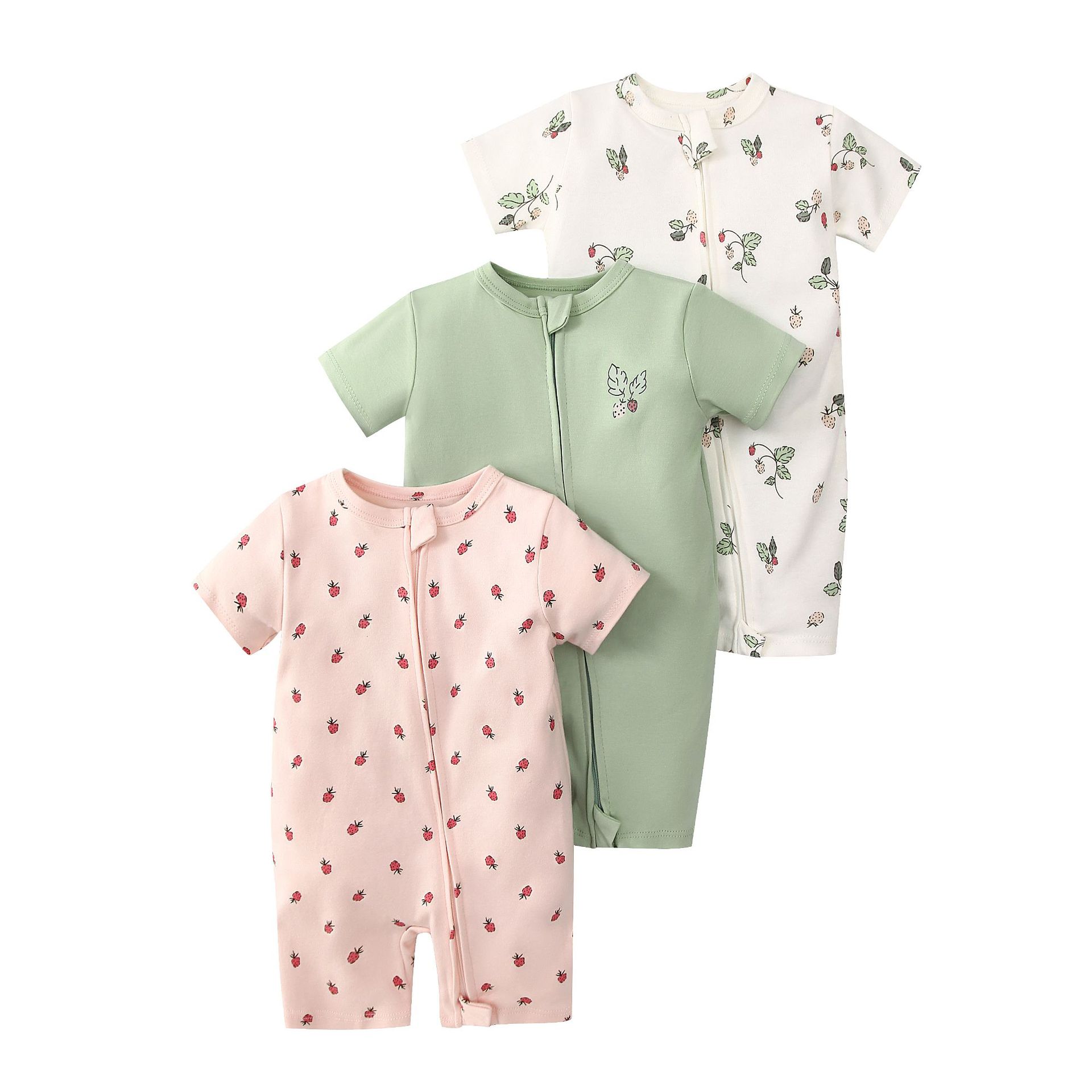 Picture of Foreign trade children's clothing summer baby jumpsuit short sleeve double zipper climbing clothing newborn baby gift box for cross-border