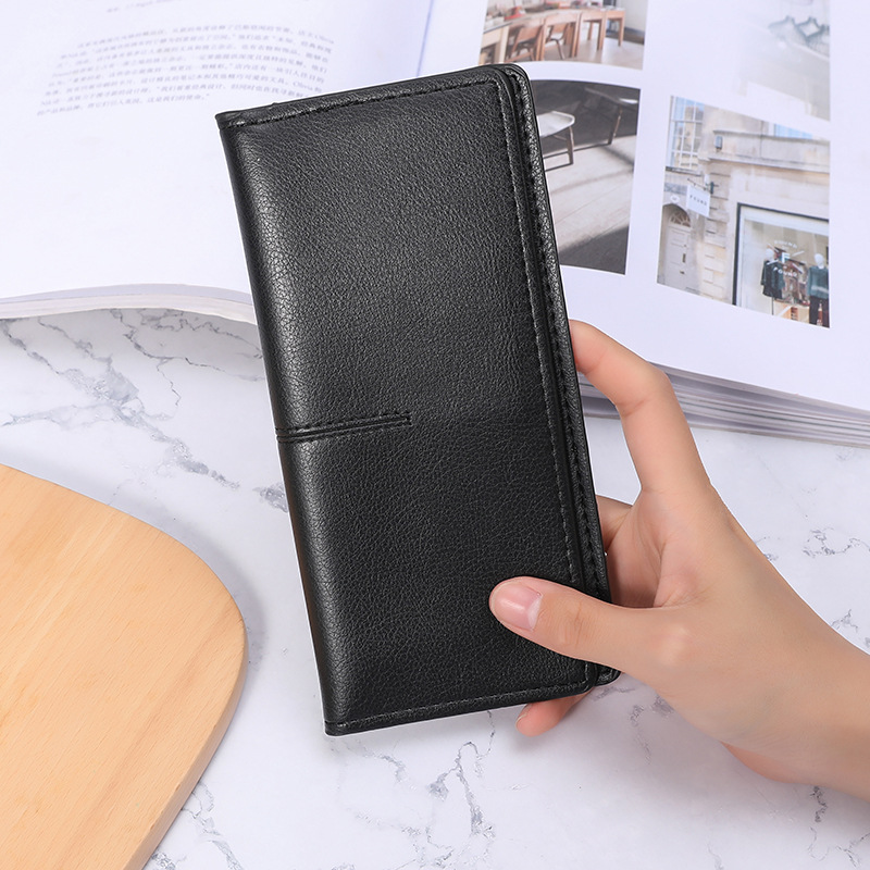 Picture of Korean Style Wallet Women's Long Solid Color Simple Thin Wallet Multi-Card Anti-degaussing Retro Change Clutch Bag for Women