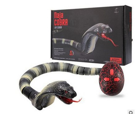 Picture of New and Unique Trick Toys, Reptiles, Remote Control Rattlesnake, Sensor Cobra, Silver Ring Snake, Funny Toys