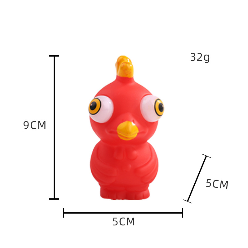 Picture of Cross-border cartoon factory direct decompression animal squeeze doll decompression pinch music stare eye vent toy