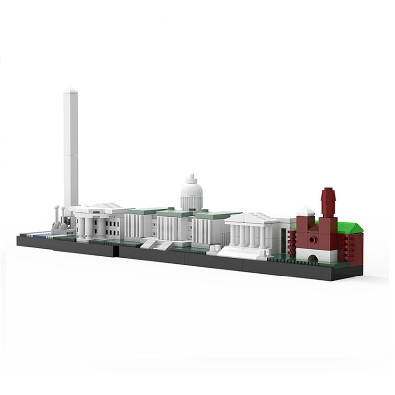 Picture of MOC Block Set Small Particle Compatible with Lego Washington City Skyline Building Block Building Street View