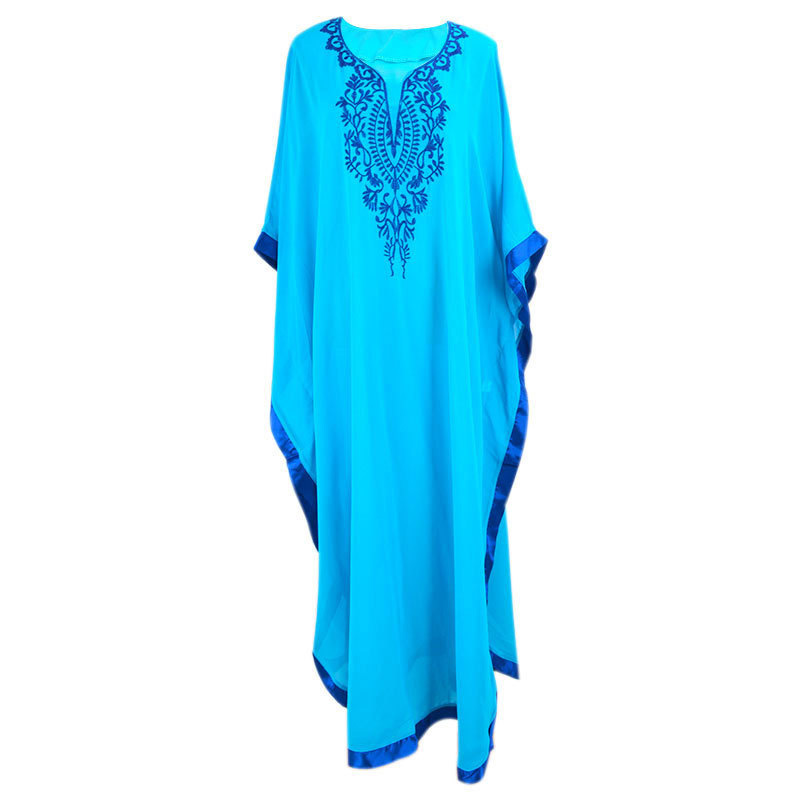 Picture of European and American Aliexpress Hot Selling Chiffon Embroidered Oversized Loose Dress Swimsuit Cover-Up Beach Sun Protection Clothing for Women 851