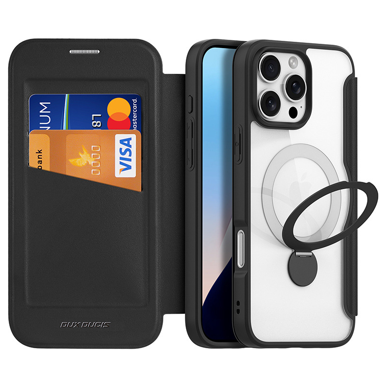 Picture of Suitable for Iphone16 Magnetic Holder Mobile Phone Case Cross-Border Wholesale Apple 16Pro Flip Dual Card Protective Cover