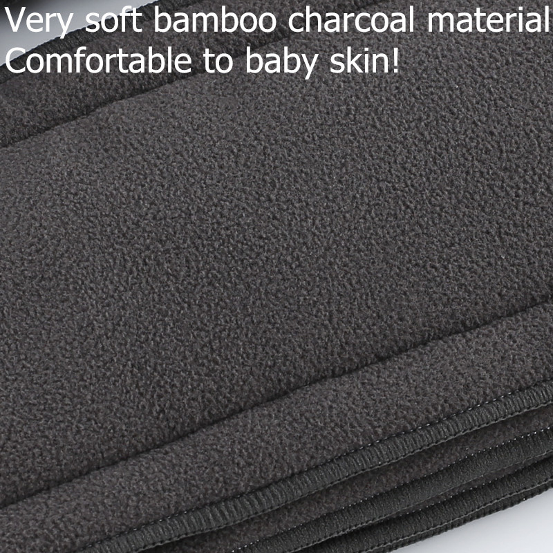 Picture of Bamboo charcoal washable diapers baby diapers four-layer structure soft breathable bamboo charcoal urine pad factory direct supply