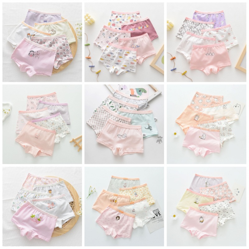 Picture of ETX women's children's underwear girls cotton underwear children's baby boxer shorts baby toddler boxer shorts 5 pieces