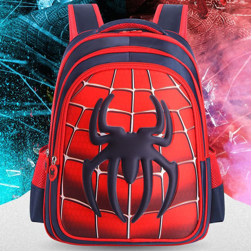 Picture of Elementary School student Spider Batman schoolbag kindergarten middle class Grade One Two Three Boys children backpack handsome backpack
